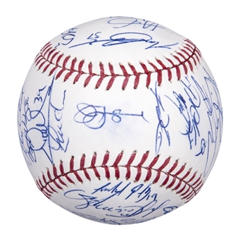 2012 American League Champion Detroit Tigers Team Signed 2012 Official World Series Baseball With 34 Signatures Including Triple Crown Winner Miguel Cabrera, Verlander & Leyland (PSA/DNA)